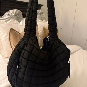 Free People Movement Black Quilted Carryall Shoulder Bag
